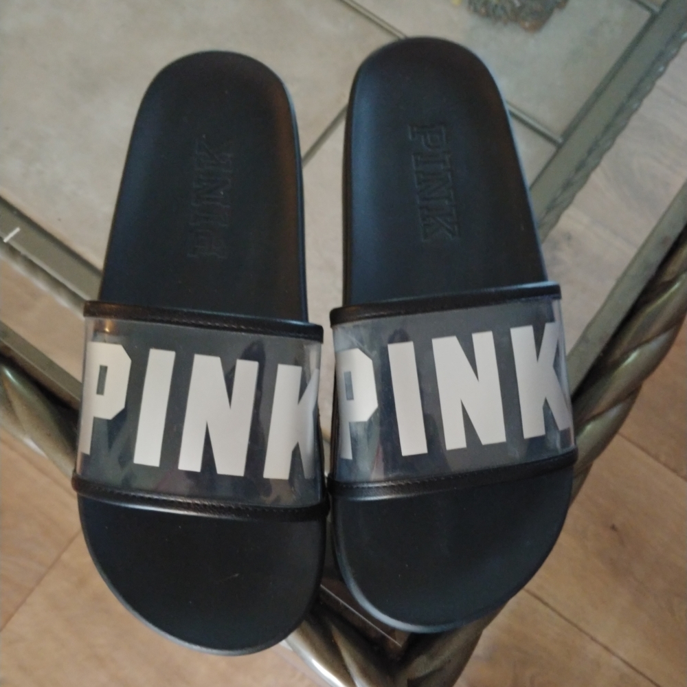 New Victoria Secret B/W Pink Slides